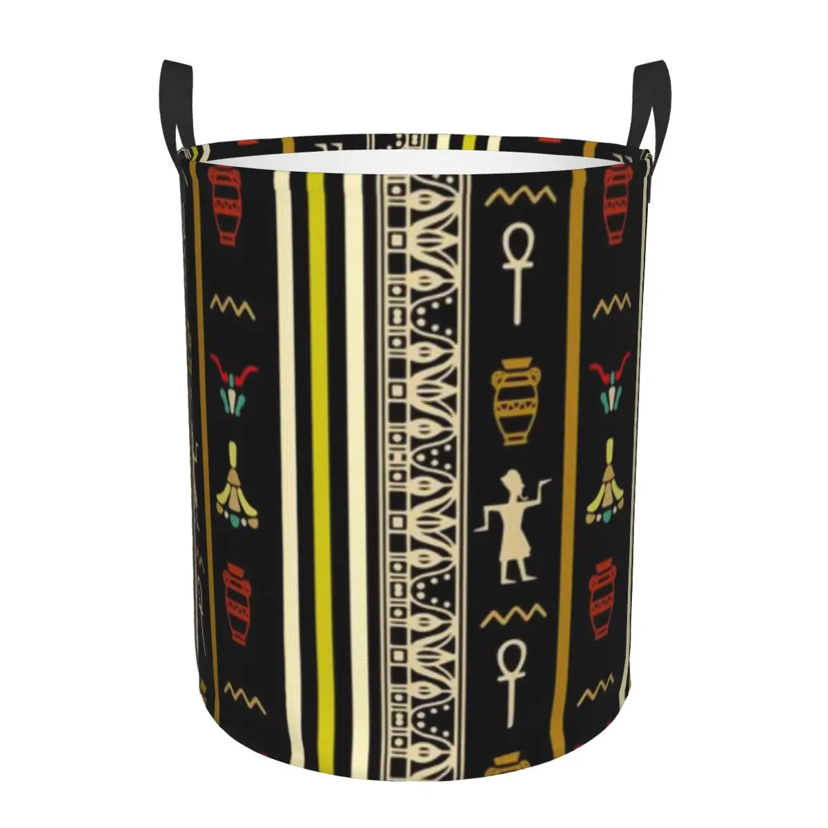 

Foldable Laundry Basket for Dirty Clothes Egypt Hieroglyphs Tribal Storage Hamper Kids Baby Home Organizer