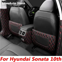 for hyundai sonata 10th 2020 2021 2022 car all inclusive rear seat anti kick pad backrest seats cover b pillar protective mat