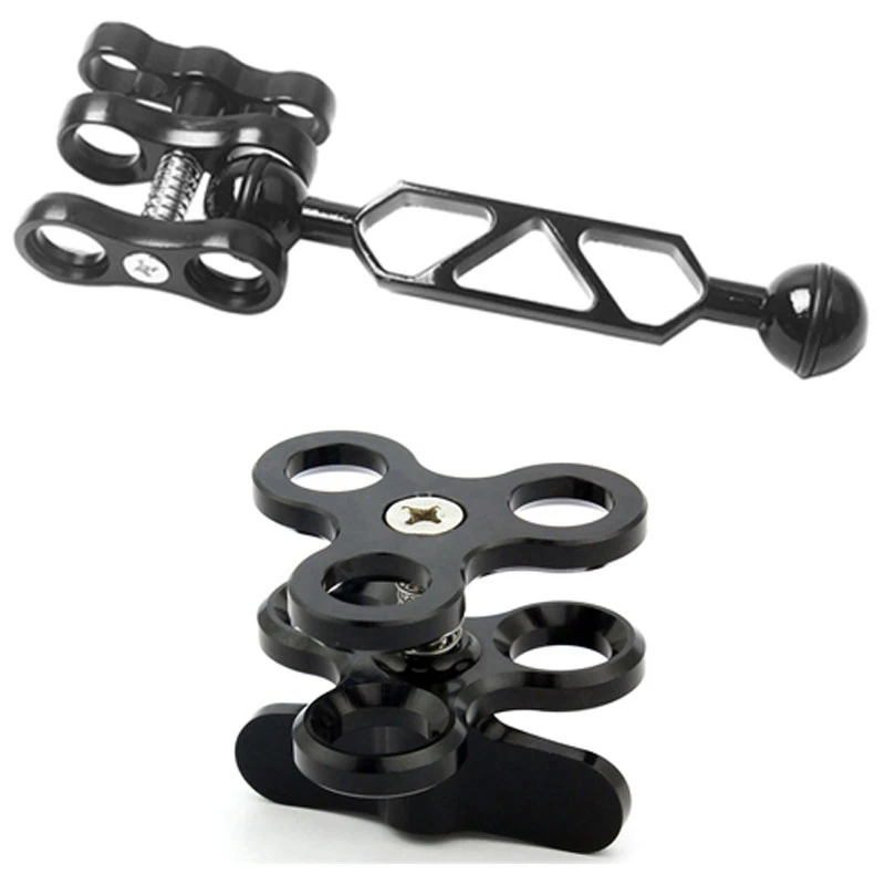 

Aluminum Alloy Ball Joint Arms 3 Section Ball Joint Clamp for GoPro Black & Dual Ball Joint Arm and 1 Set Butterfly Clip