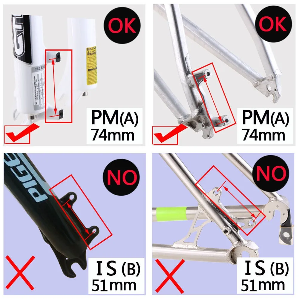 

Bike Disc Brake Adapter SM-MA- F180P/P2 PM Caliper To PM Fork 180mm For Front MTB Road Bicycle Disc Brake Post Mount Caliper