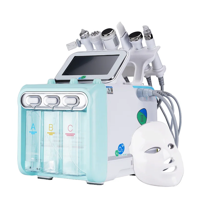 New 7 In 1 H2O2 Hydra Dermabrasion Facial Machine Oxygen Jet Water Aqua Peeling Beauty Skin Cleansing Microdermabrasion Devices