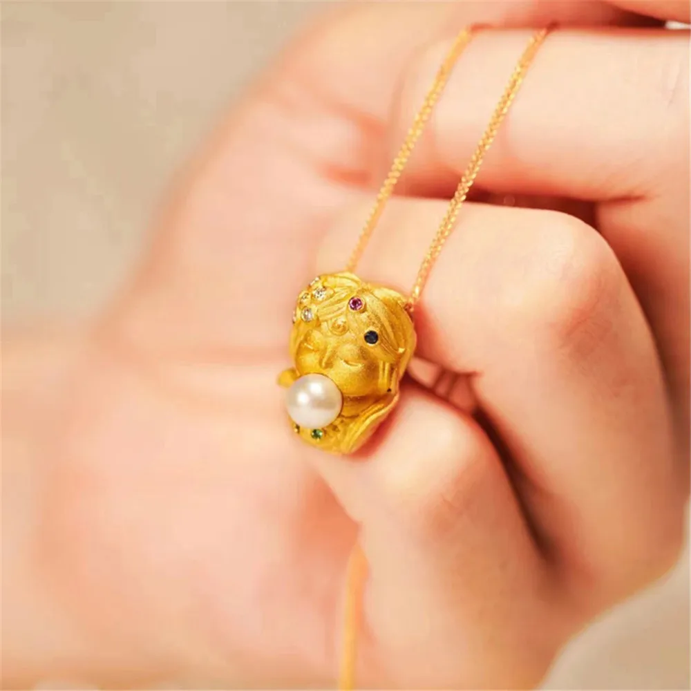 

DIY жемчужные маленькие Аксессуары S925 Стерлинговое серебро подвеска пустой держатель Золотой Серебряный кулон на ожерелье с бусинами 10-15 мм