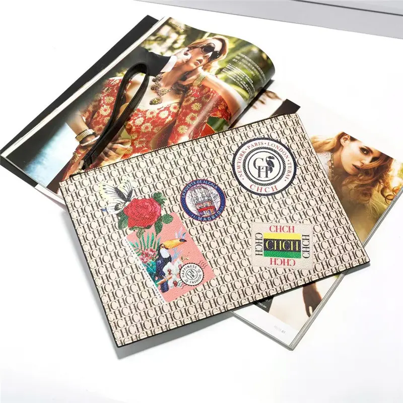 

2022 New Fashion Print Letters CHCH HCHC Clutch Bag Famous Luxury Designer 100% Genuine Leather All-match Underarm Bag Cc Gg Sac