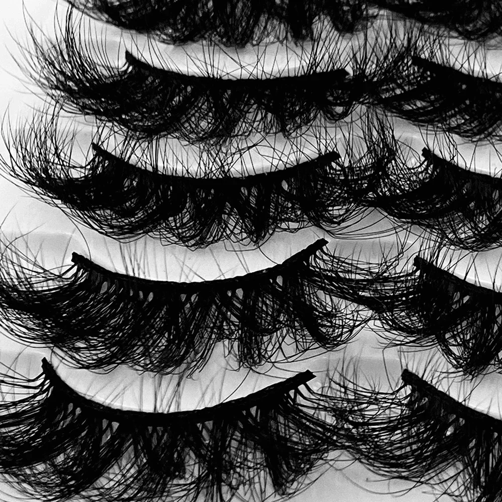 5 пар 25 мм 8D накладные ресницы объемные искусственные тонкие натуральные