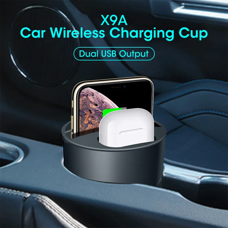 

Fast Wireless Car Charger Cup for Samsung S21 S2Fe/Note10 Plus 10W Qi Wireless Charging Car Cup for iPhone 13 12 Pro 11