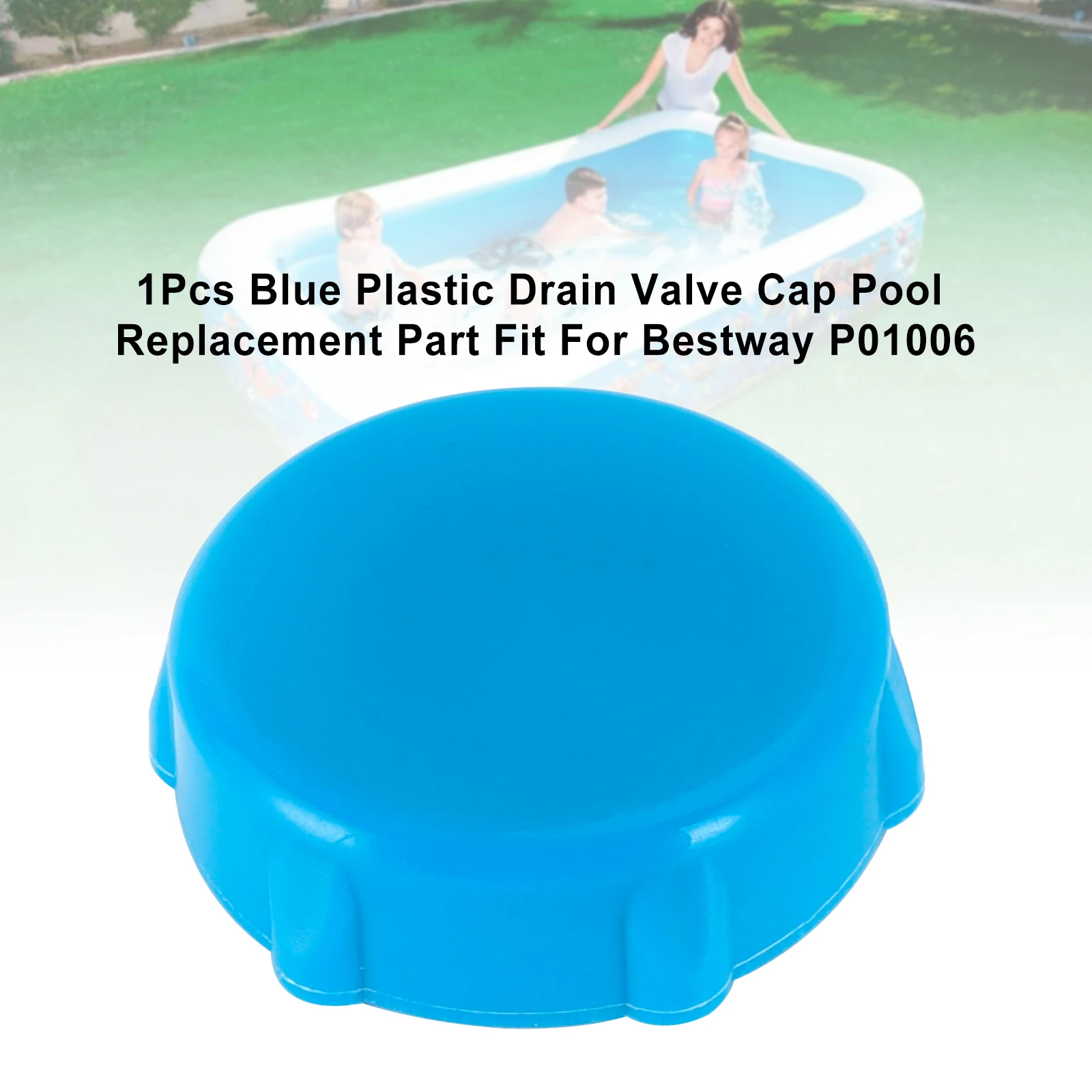 

Areyourshop 1Pcs Blue Plastic Drain Valve Cap Pool Replacement Part Fit For Bestway P01006