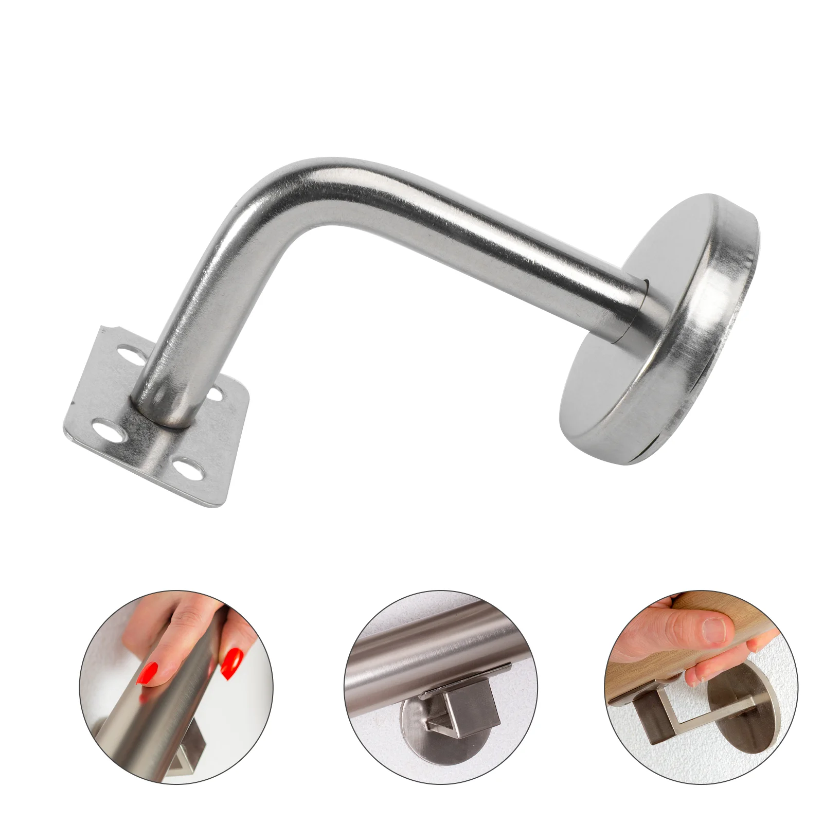 

Handrail Bracket, Stainless Steel Banister Rail Mounting Handrail Wall Brackets Stair