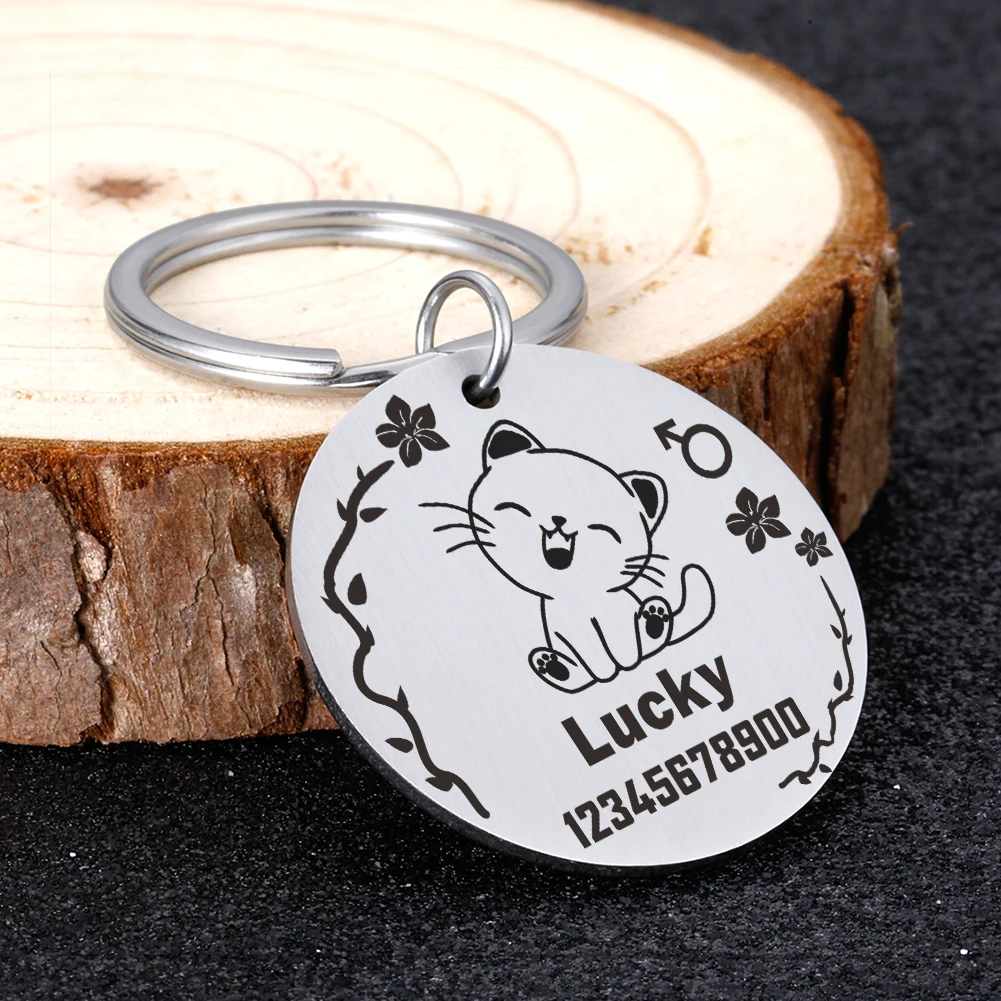 

Personalised Name Tel Engraved Cats Puppy Dogs Pet ID Tags Anti-lost Collar Accessories Nameplate Pendant Dog Pet Supplies