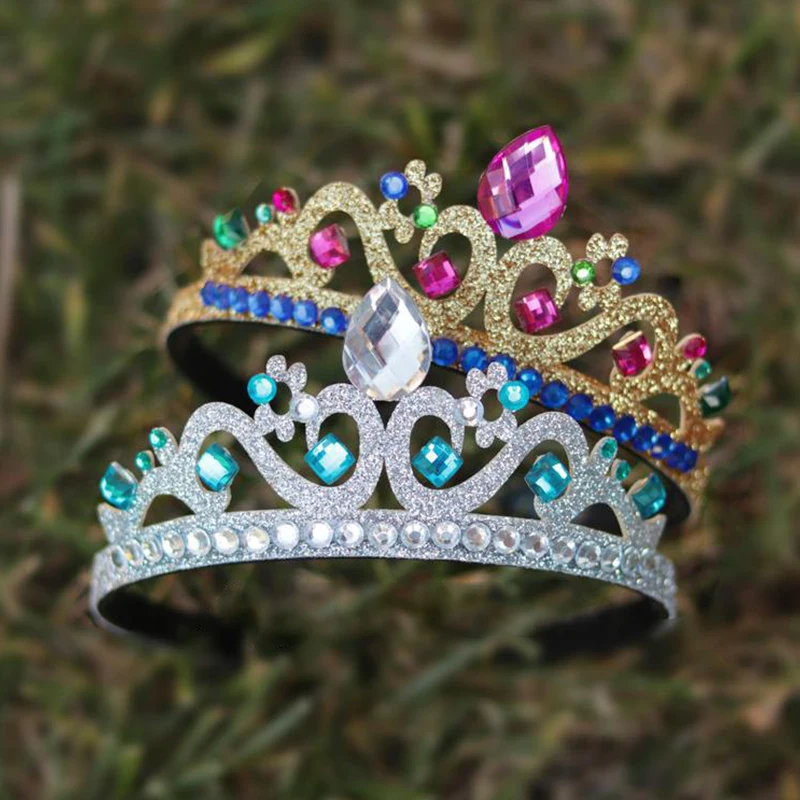 

Cute Princess Headpiece Crown for Girls Birthday Party Wedding Pageant Halo Tiara Children Dress Up Accessory Kids Jewels Crowns