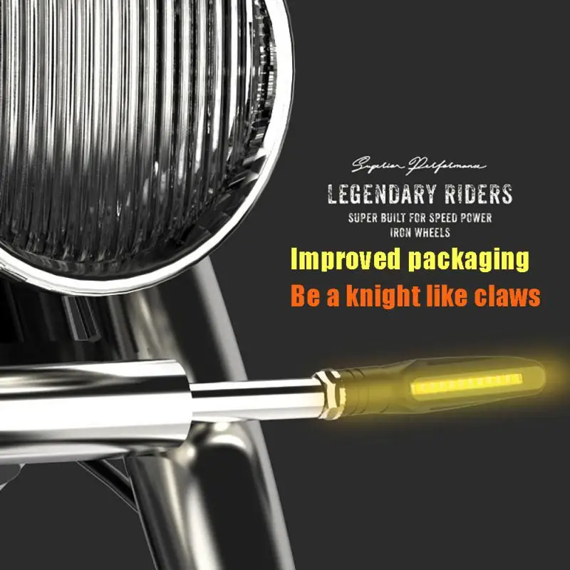 

E11 LED Motorcycle Turn Signals Light 335SMD Tail Flasher Flowing Water Blinker Bendable Motorcycle Flashing Lights