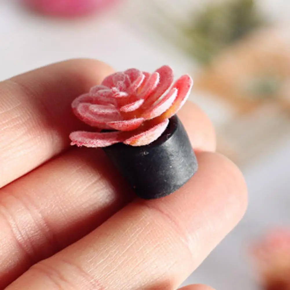 

Cretive Dollhouse Mini Succulent Potted Accessories Simulation Potted Kids Gift Furniture Toys