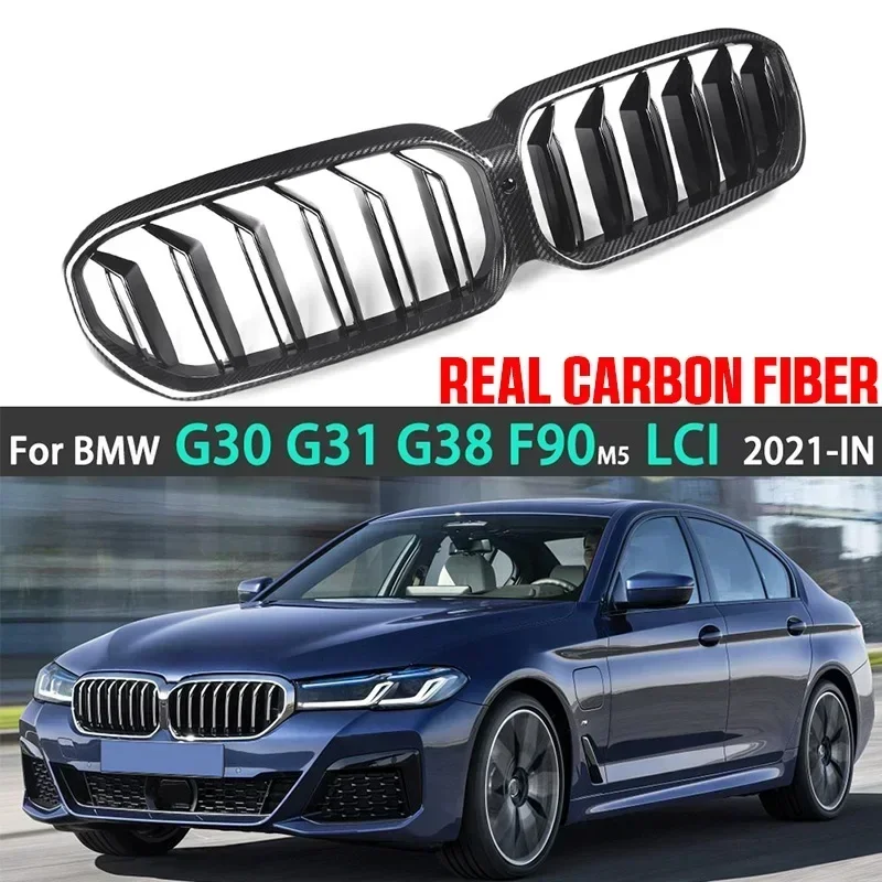 Передний бампер из углеродного волокна для BMW 5 Series G30 G31 G38 F90 M5 LCI 2020-2023
