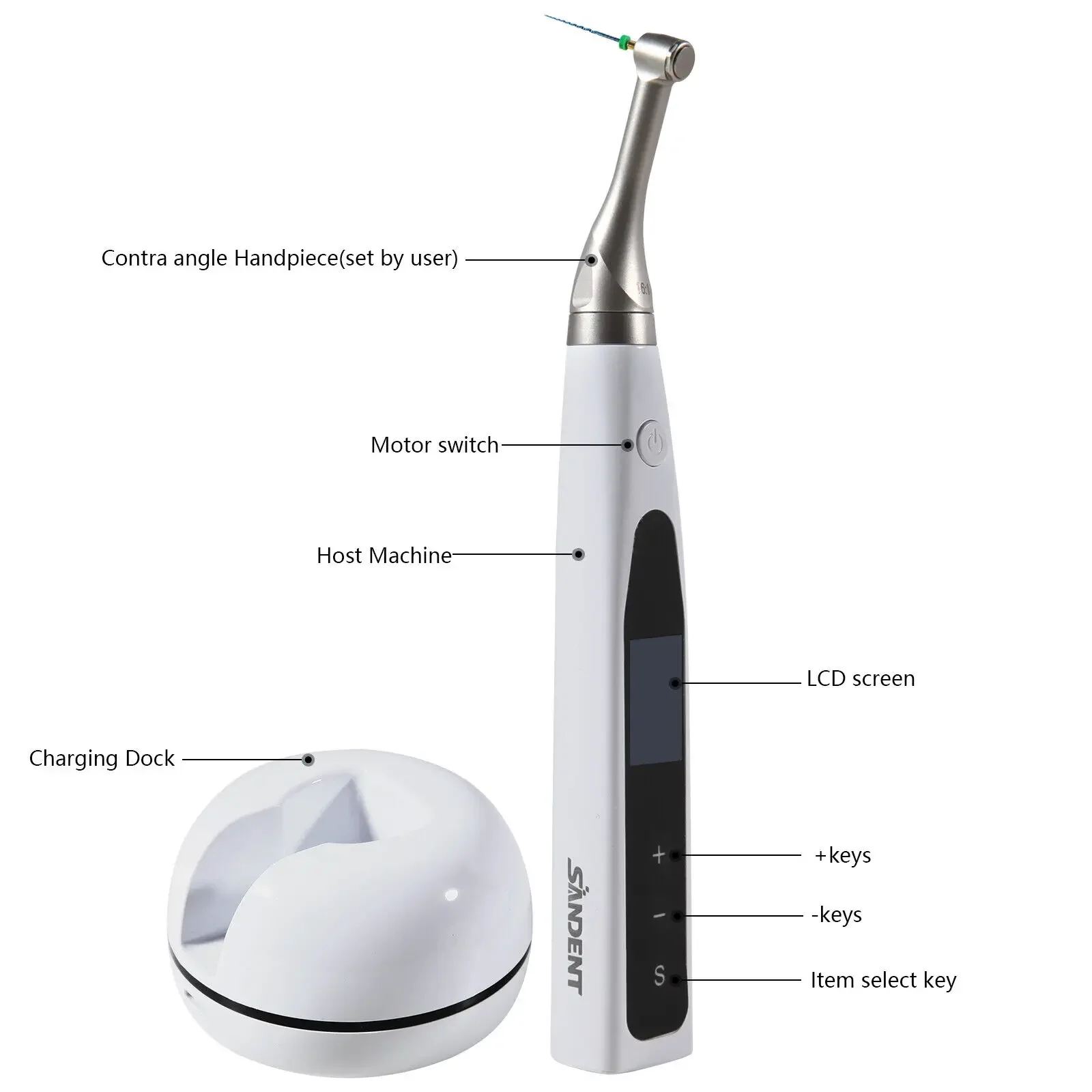 Стоматологический беспроводной эндодвигатель 2 в 1 возвратно-поступательный на