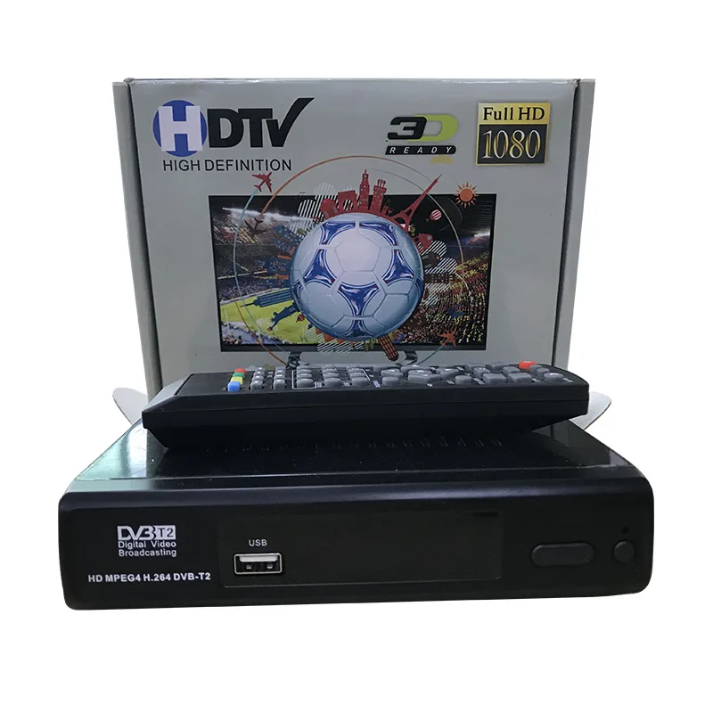 

Set-top Box DVB-T2 1080P HD Terrestrial Digital TV Set-top Box TV Receiver Digital Intelligent TV Box 512MB WIFI Media Player