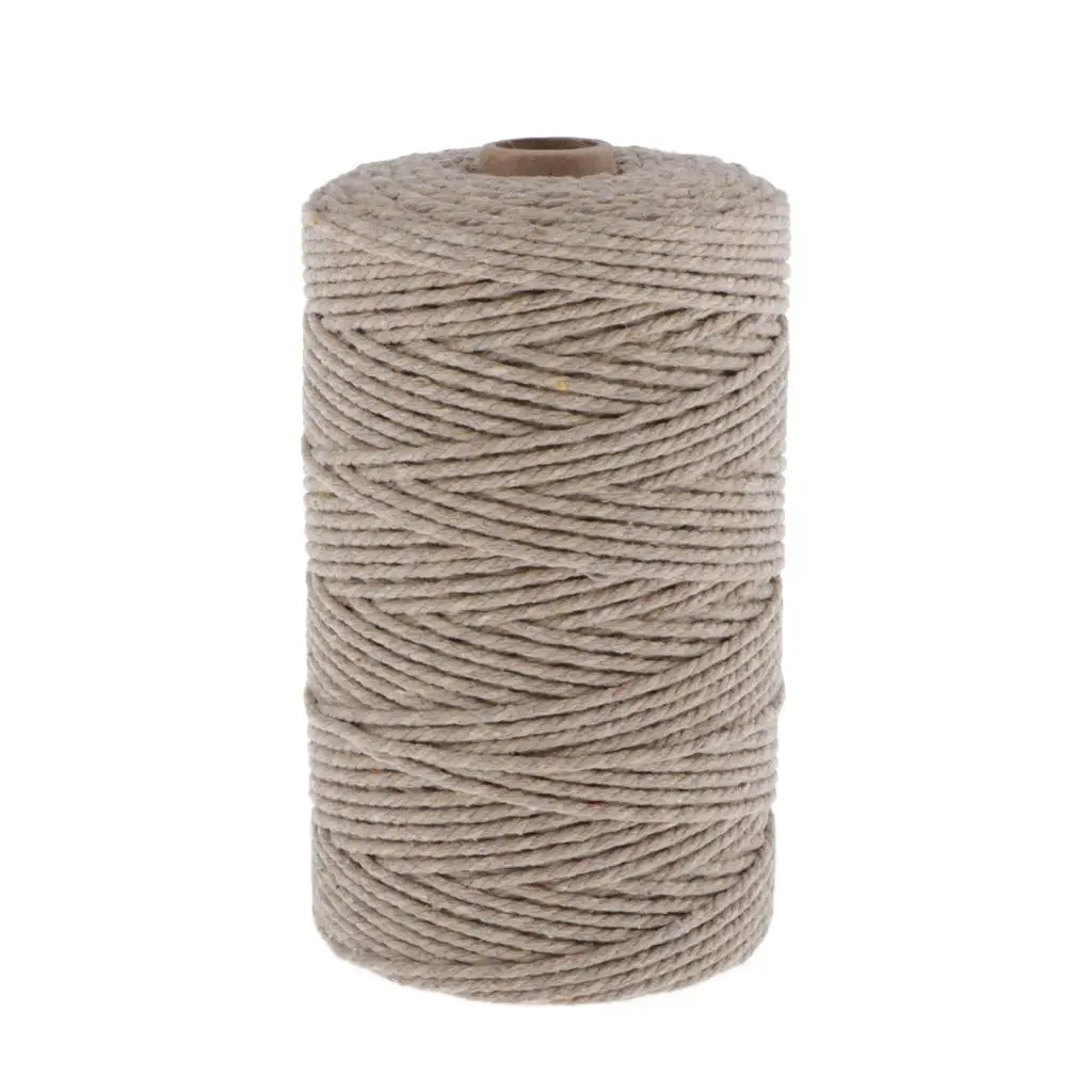 

100/200 м хлопковая веревка, сделай сам, Гобеленовая веревка, шнур для изготовления ювелирных изделий, 3 мм