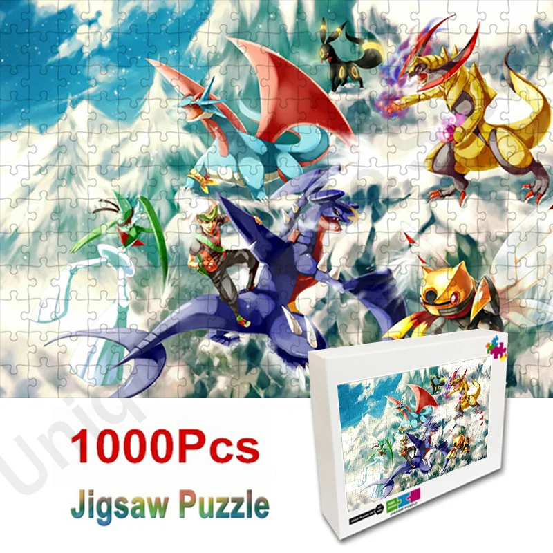

Puuzle for Adults & Kids Pikachu Pokemon Manual Diy Gifts Home Decoration Hd Print Early Educational Diy Gifts Home Decoration
