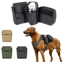 dog harness 1000d utility edc tool accessory bag tactical molle system snack kettle bag pet outdoor hunting vest accessories