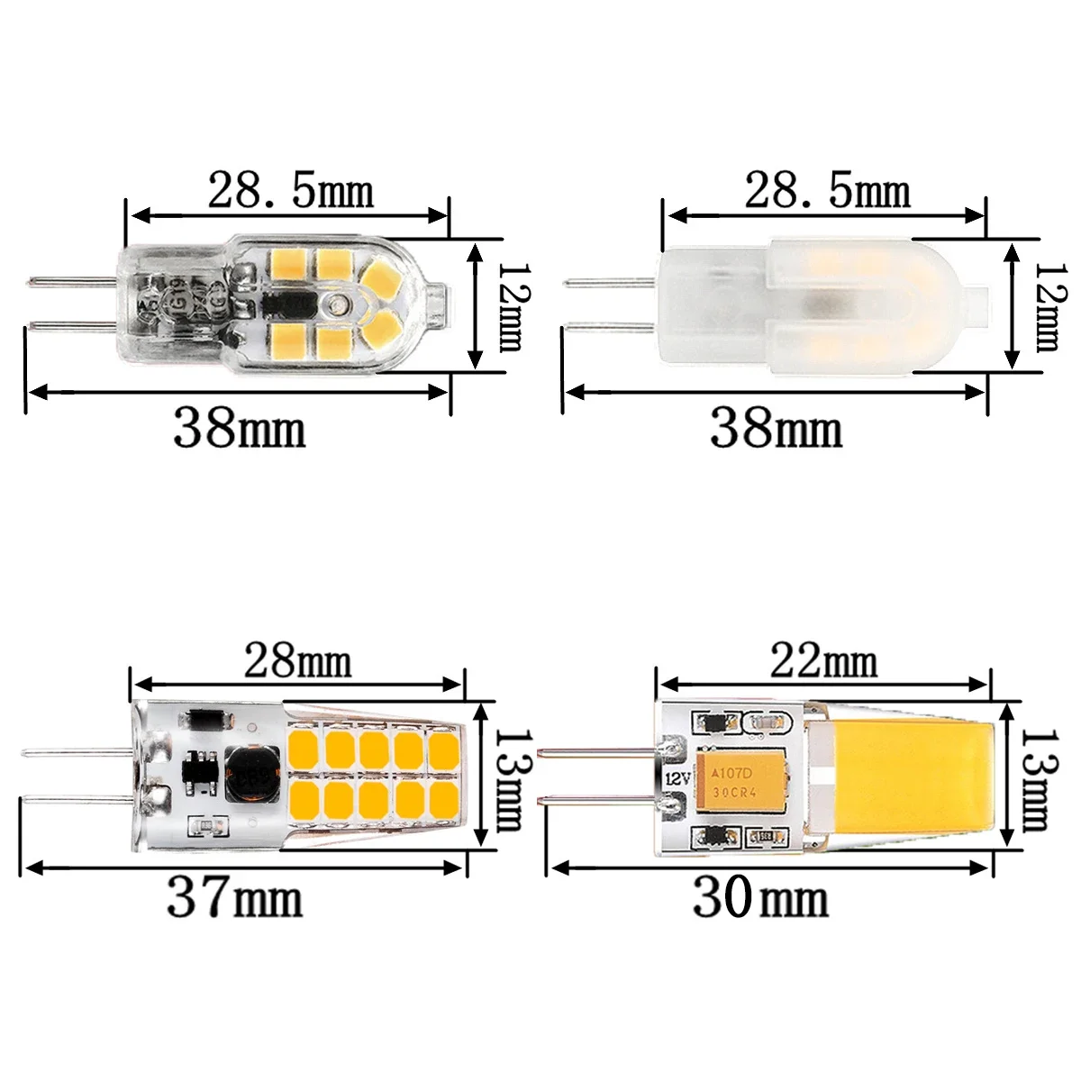 Mini LED G4 COB Lamp 1.5W 3W Bulb AC DC 12V 24V Candle Lights Replace 30W 40W Halogen for Chandelier Spotlight