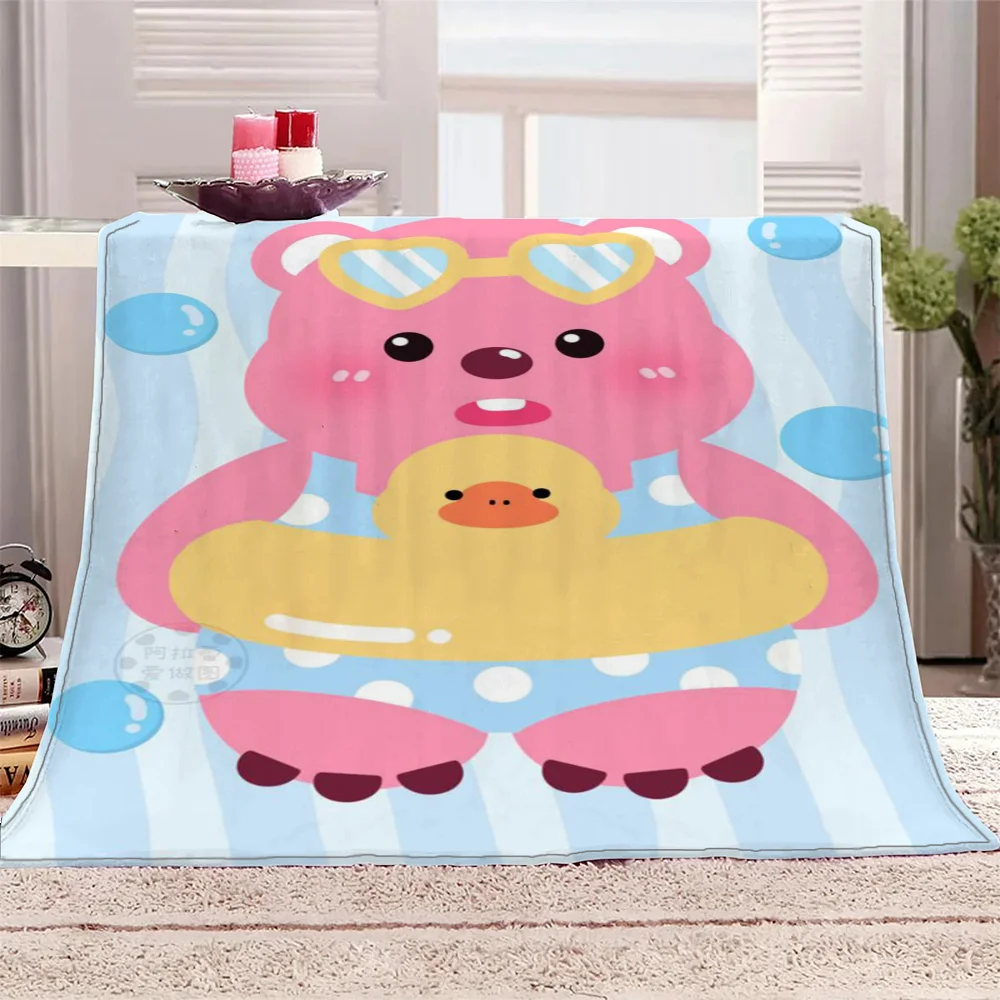 P-Pororo Мультяшное Плюшевое Одеяло Для Декоративного Дивана-кровати Роскошное
