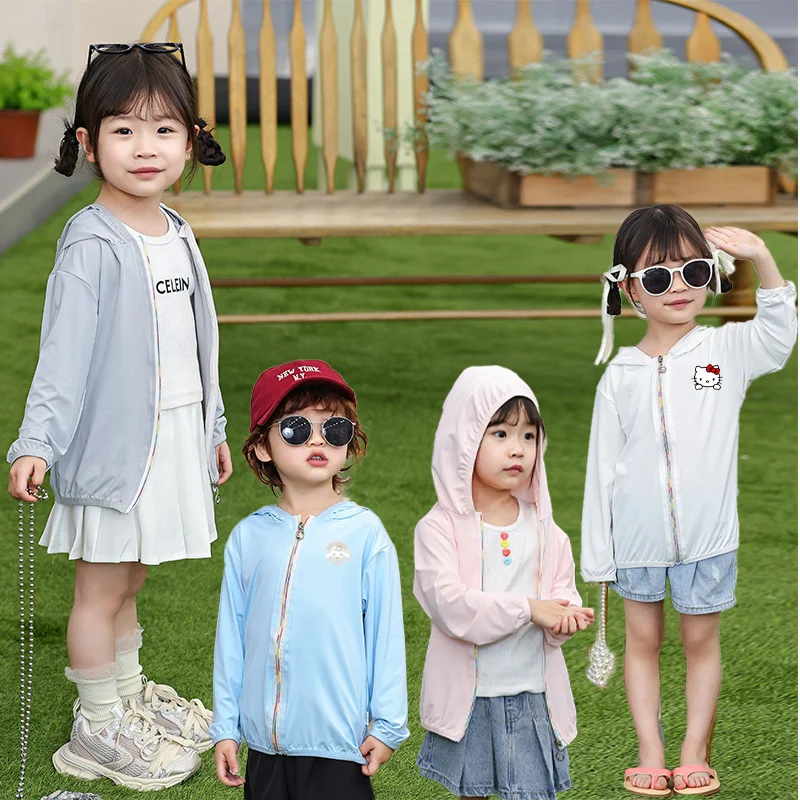 Детская Солнцезащитная куртка с рисунком из мультфильма My Melody Kuromi