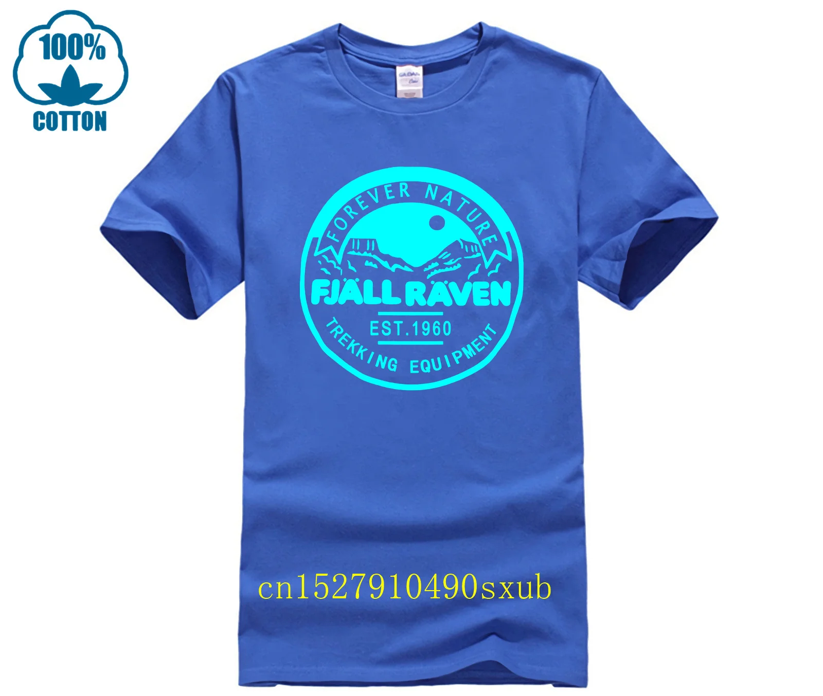 Фото Fjall Forever Nature Badge футболка с Рэйвен Pop, трендовый сращивающийся Бестселлер №3