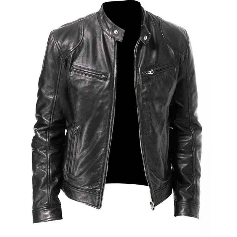 

Men's Leather Jacket Motorcycle Men's Pu Leather Jacket