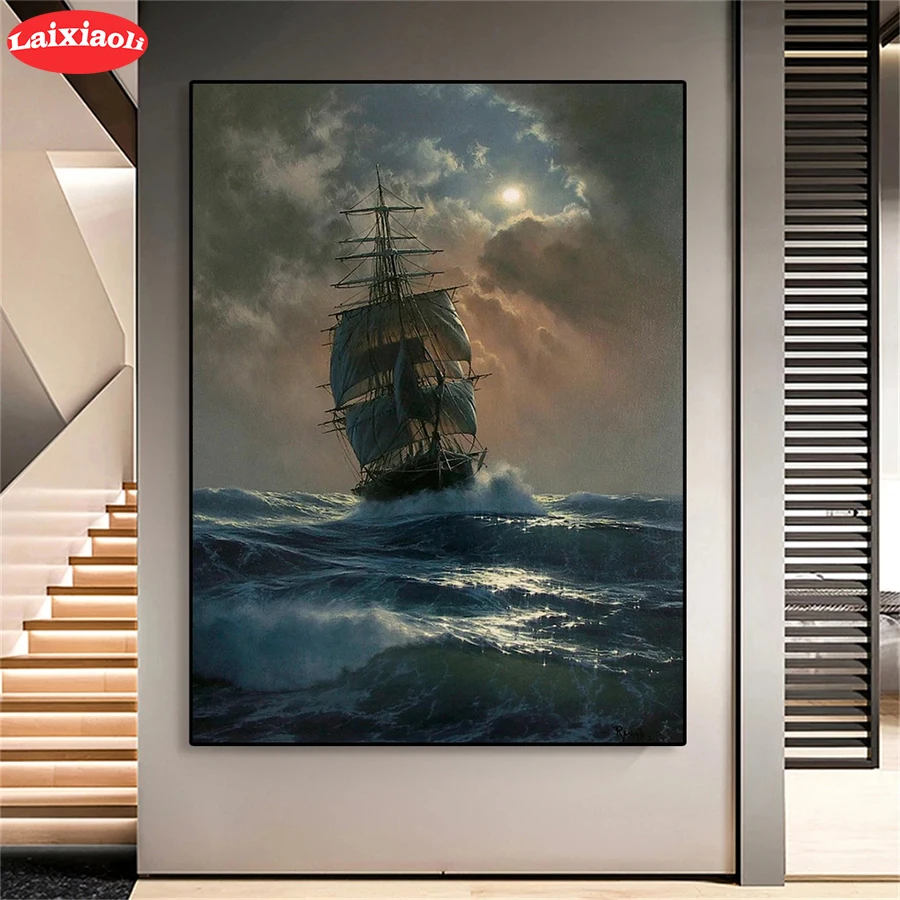 

5D DIY Diamond Embroidery Sea Sailing Seascape Picture Of Rhinestone Diamond Painting Cross Stitch Mosaic New Arrival Wall Art