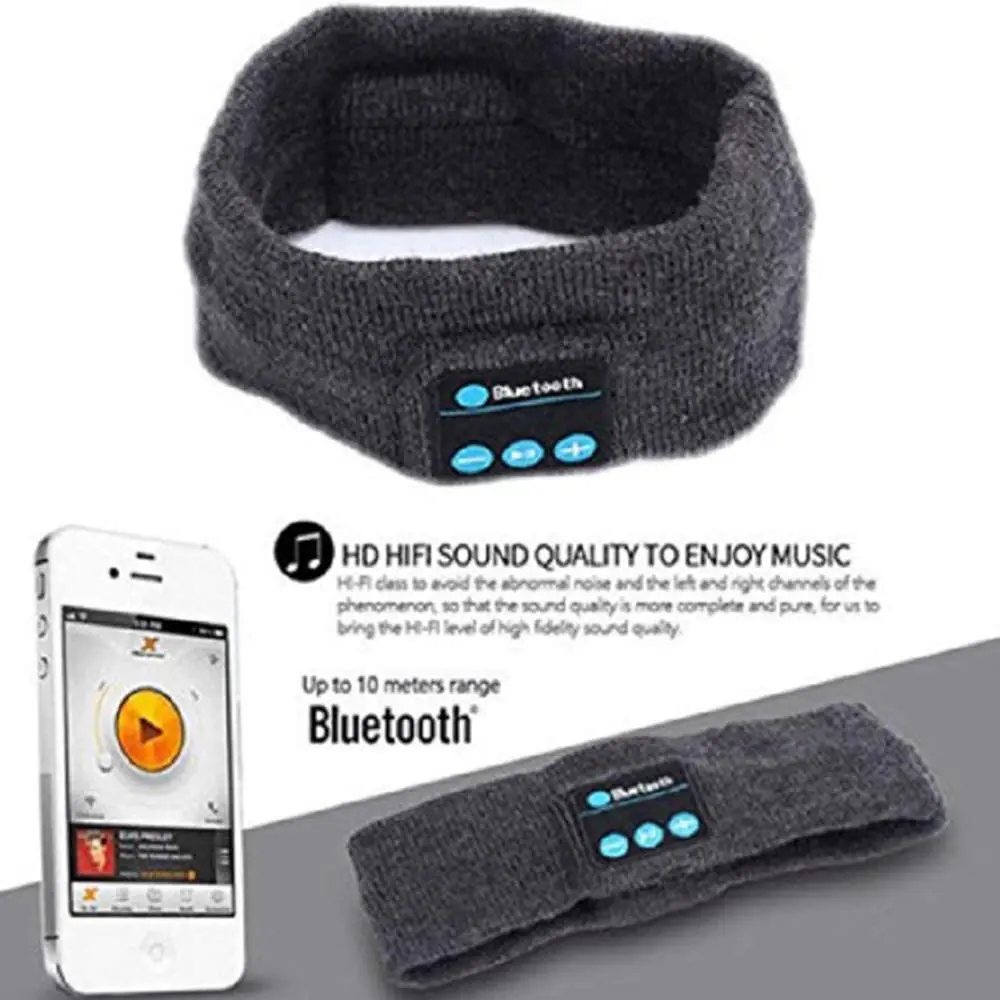 Wireless Bluetooth Headband Sleeping Headphones Sports Earphone Music Hat with Thin HD Stereo Speakers Eye Mask for Side Sleeper images - 6