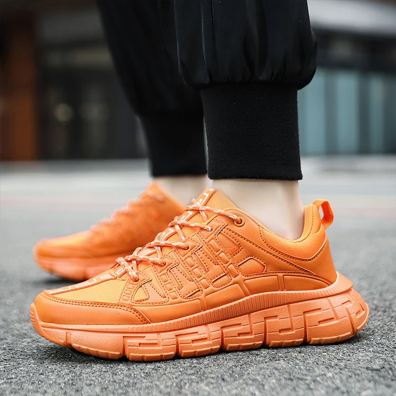 Men's Sneakers Breathable Running Shoes Lace Up Mesh Comfortable Fashion Sports Men Tennis Shoes