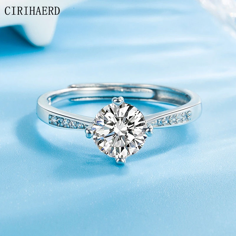 

Wholesale Fashion Luxury Woman Jewelry Crystal Zircon Women's Marriage Ring Valentine's Day Gift Engagement Rings For Women New