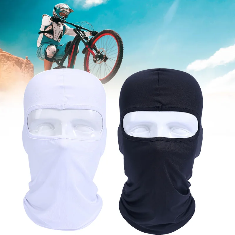 1pcs Lycra Motorcycle Full Face Mask Men Women Wargame Cycling Ski Snowboard Wind Cap Winter Warm Neck Black Bike Outdoor Sports | Спорт и