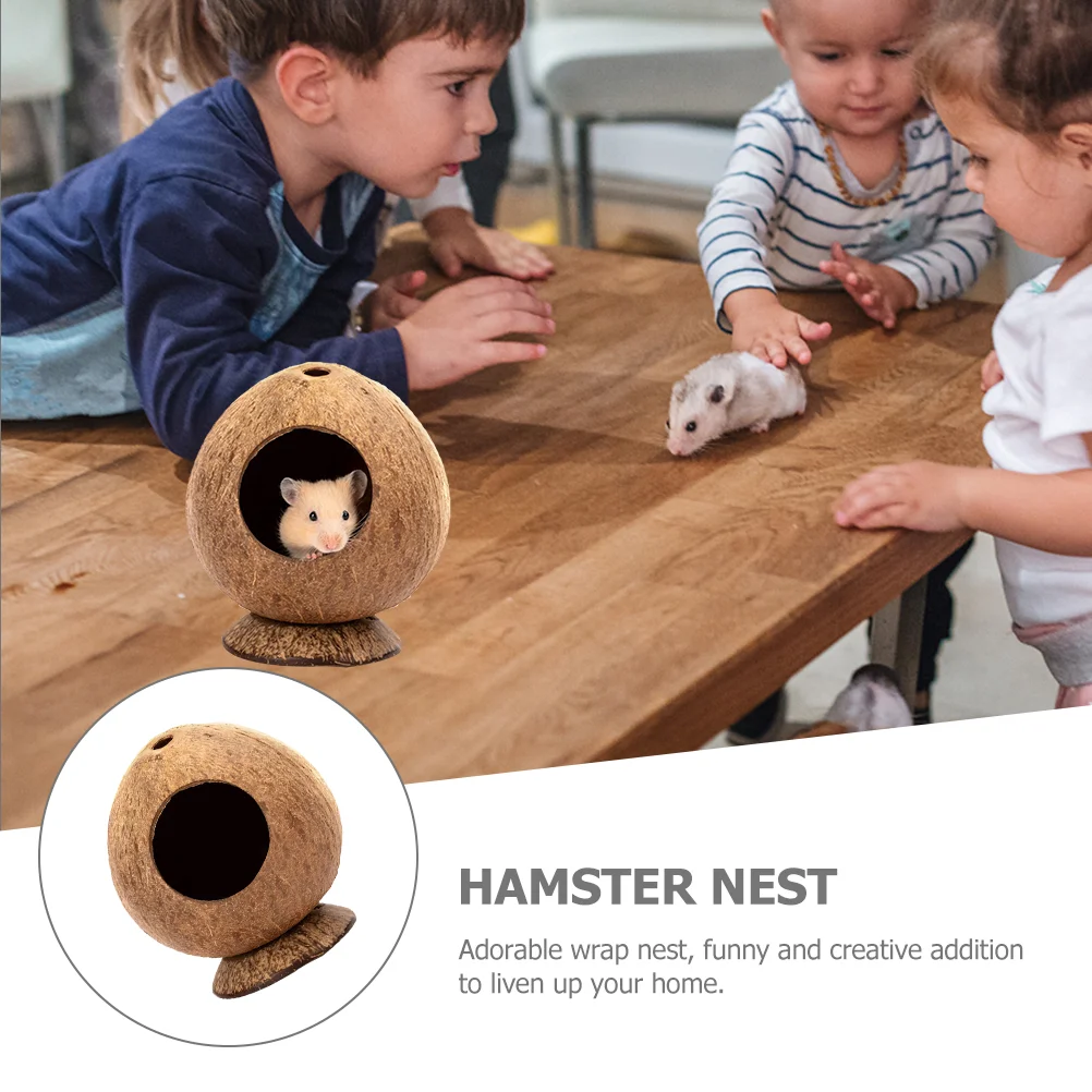 Сохраняет тепло хомяк-гнездо игрушки-кролики кролик скрывающий домик кокосовые