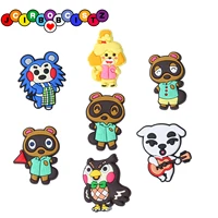 1pcs animal crossing shoe charms accessories shoe decoration pvc animal crossing badges pins elegance decor girl boy child gifts
