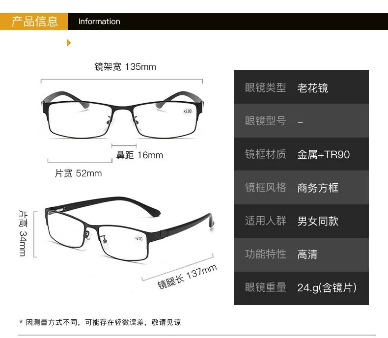 Новые весенние очки для чтения в металлической оправе TR90 мужские деловые
