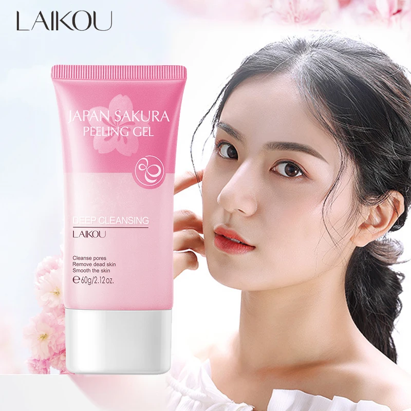 

Japan Sakura Peeling Gel Exfoliating Face Scrub Detoxifies Clean Pores Remove Blackhead Brighten Skin Fade Fine Lines Skin Care