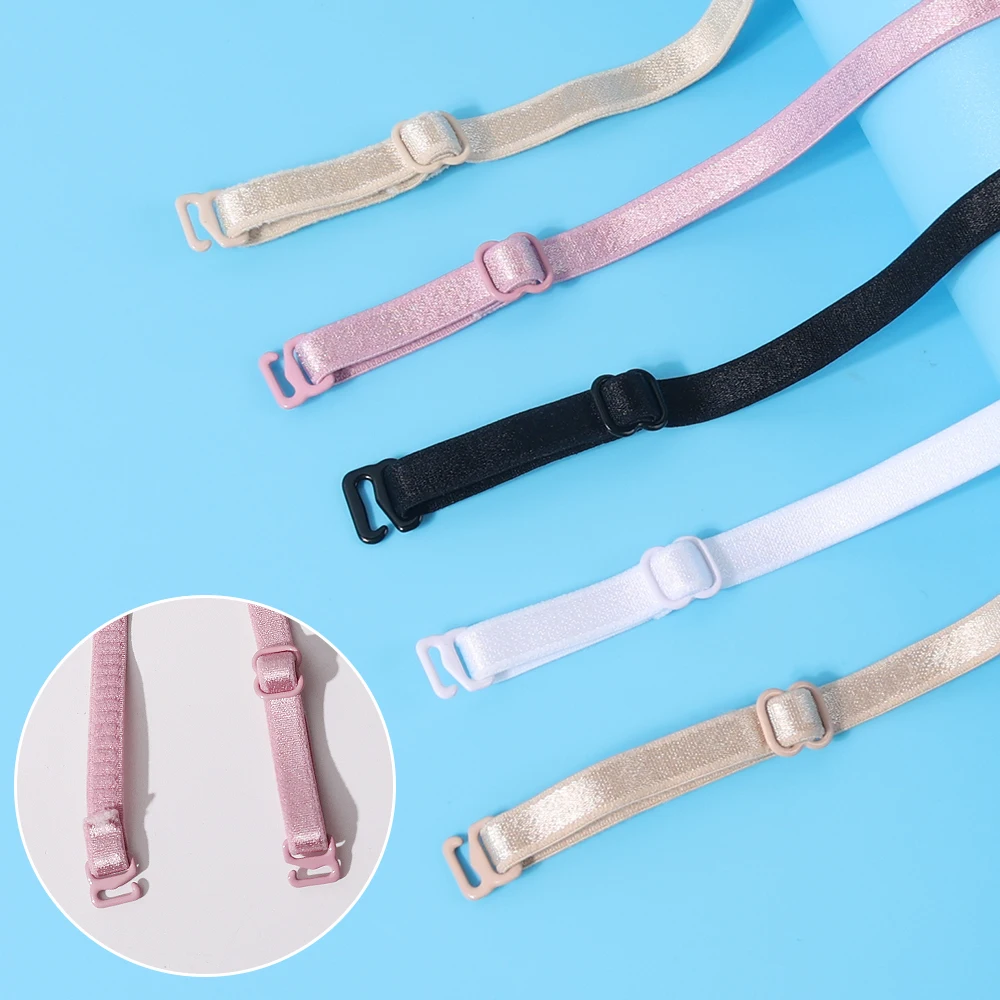 

2 Pairs Women Slip Resistant Bra Straps Lingerie Accessories Double Shoulder Women Elastic Brassiere Strap Intimates Accessories