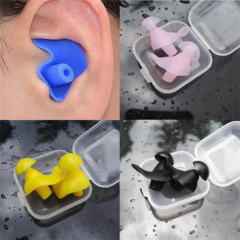 

Foam Ear Plugs For Sleep Work Swim Reusable Comfy Soft Silicone Anti Noise Box