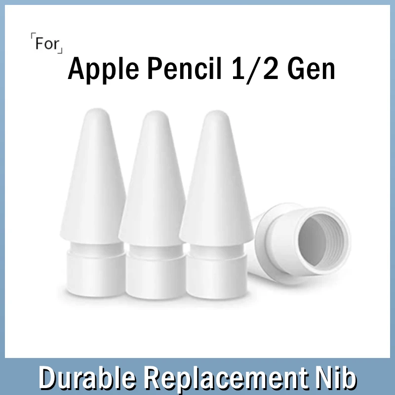 

10Pack Replacement Tips for Apple Pencil 1st Gen & 2nd Generation iPencil Spare Nibs for iPad Pro Air Pencil 1/2 Stylus Fine Nib
