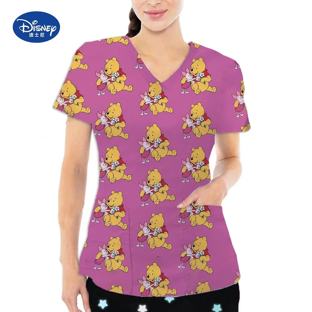 Винни-Пух косплей футболка с принтом медсестры и доктора короткими рукавами 3D