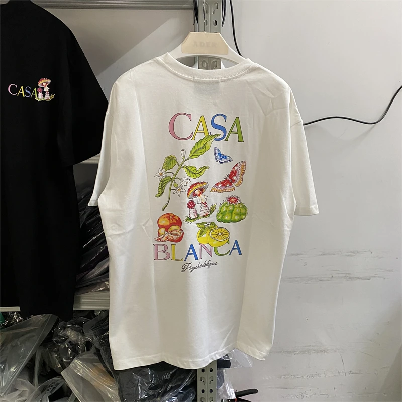 

Футболки с принтом фруктов, грибов, бабочек, для мужчин и женщин