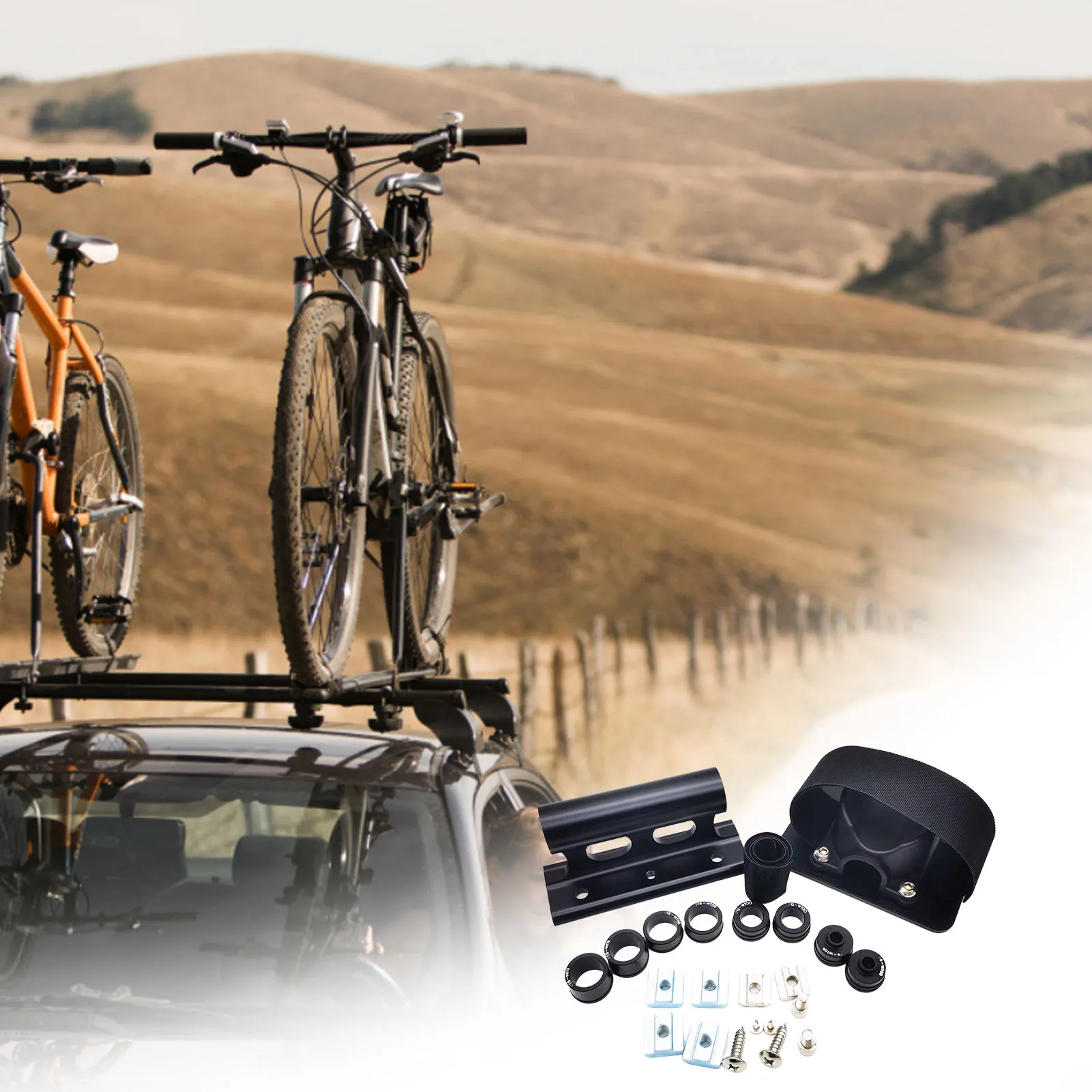 

Bike Fork Mount Car Roof Rack CarrierRoad Bike Front Fork Bicycle Storage Transportation Front Fork Block Rack Quick Release