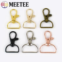 50100pcs meetee 2025mm metal swivel trigger buckles lobster clip clasps bags keychain snap hook diy luggage webbing accessory