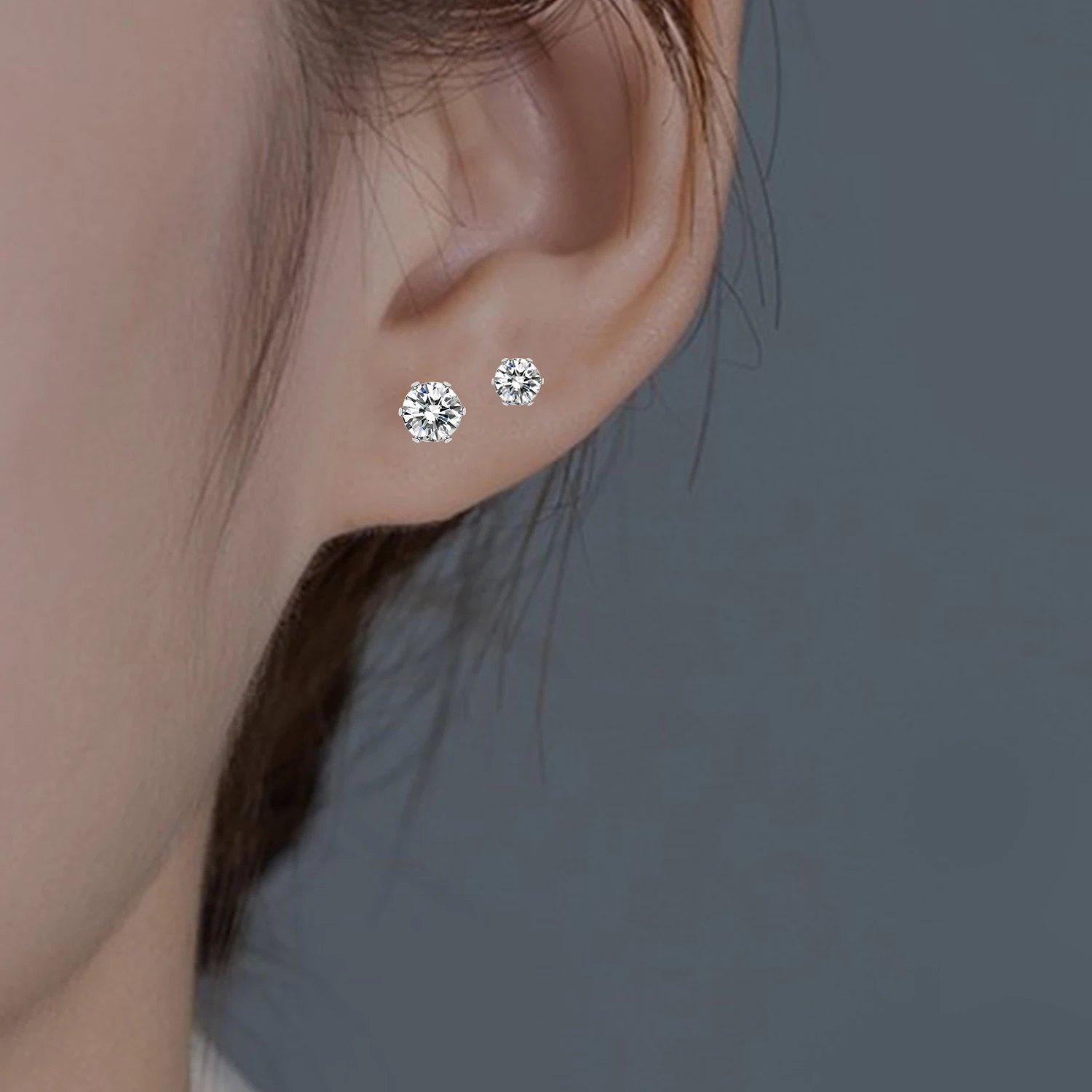 2 шт. женские серьги-гвоздики из титановой стали