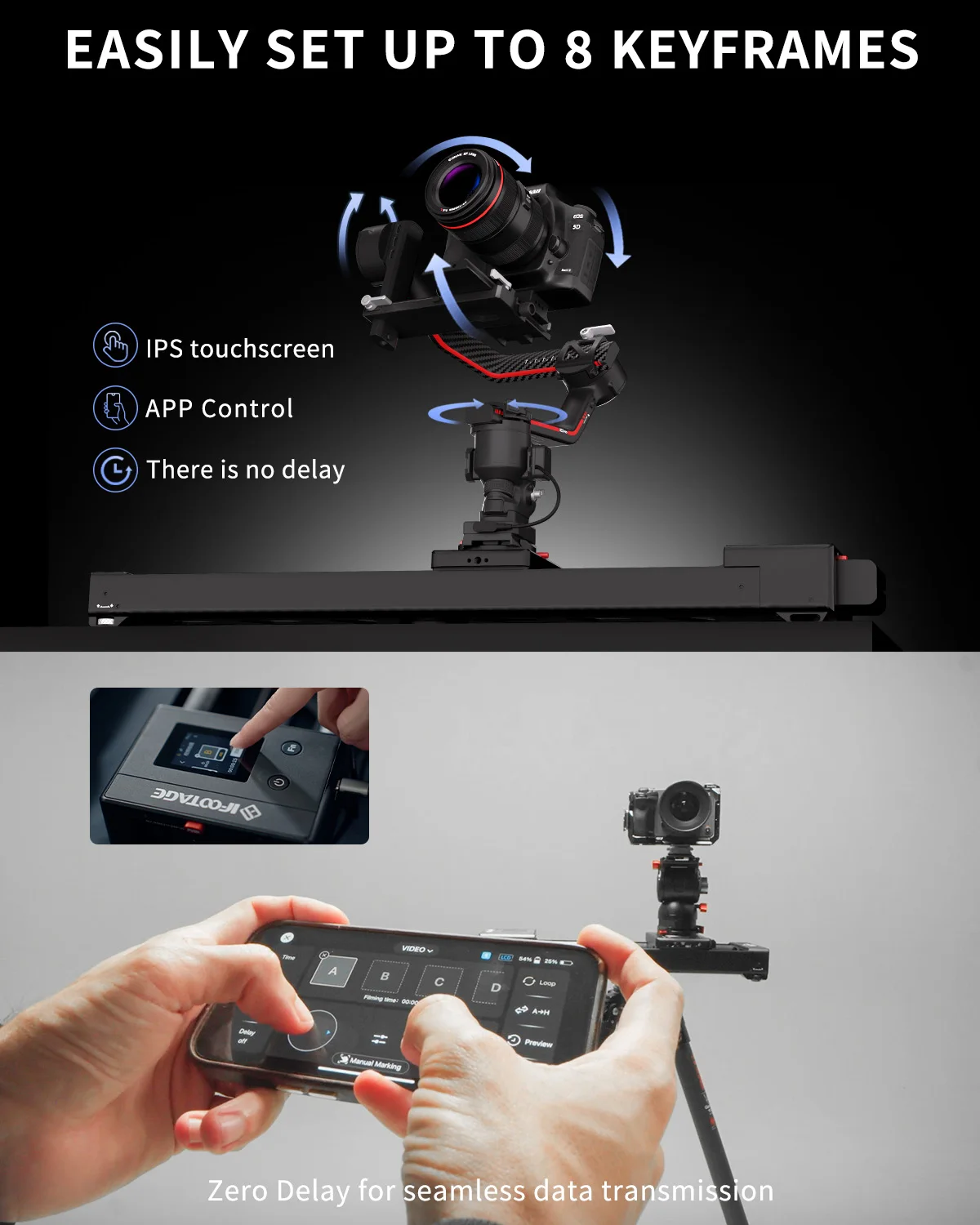 IFOOTAGE Shark Slider Nano II — длинная версия мини-моторизованной камеры 660 тележка из