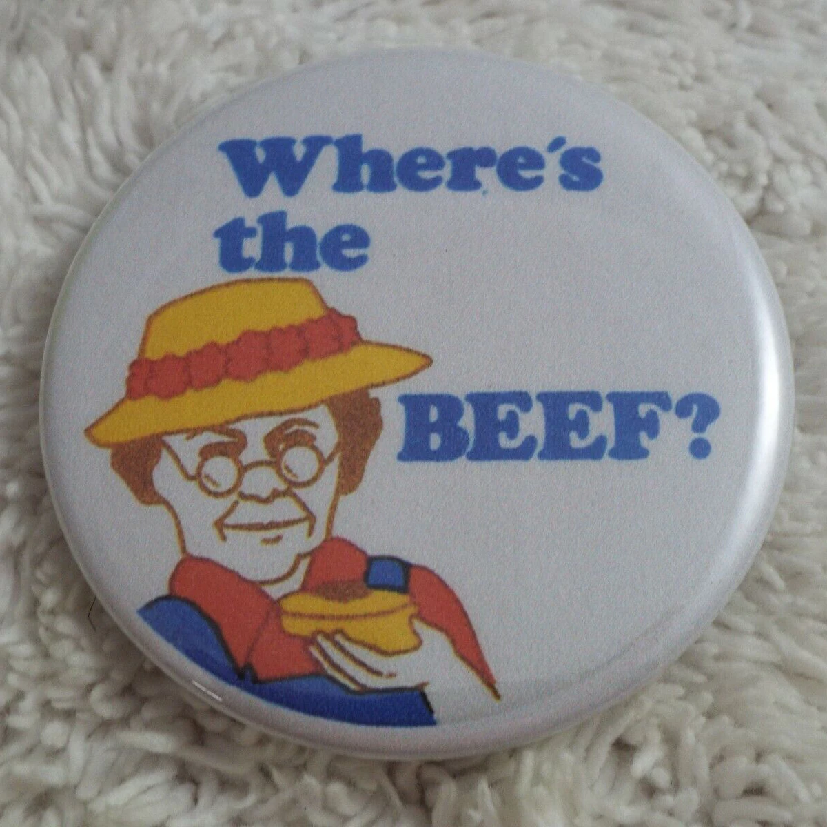 

Где говядина Кнопка Pinback Pin