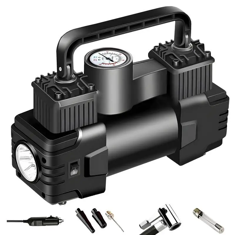 

Портативный воздушный компрессор для автомобильных шин со светодиодной подсветкой, шинонасос со светодиодной подсветкой, Аксессуары для автомобилей, велосипедов, автомобильных шин