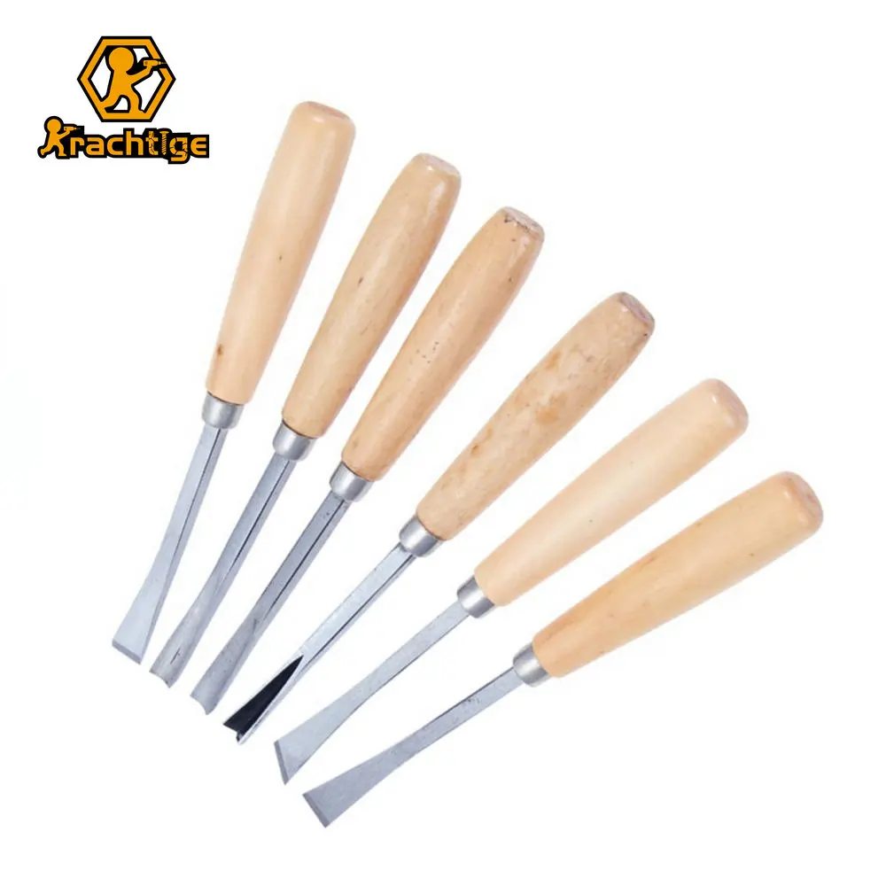 Krachtige 6pcs Manual Wood Carving Chisel Tool Set Carpenters Profess Carving Cutter DIY Hand Tools for Woodworking