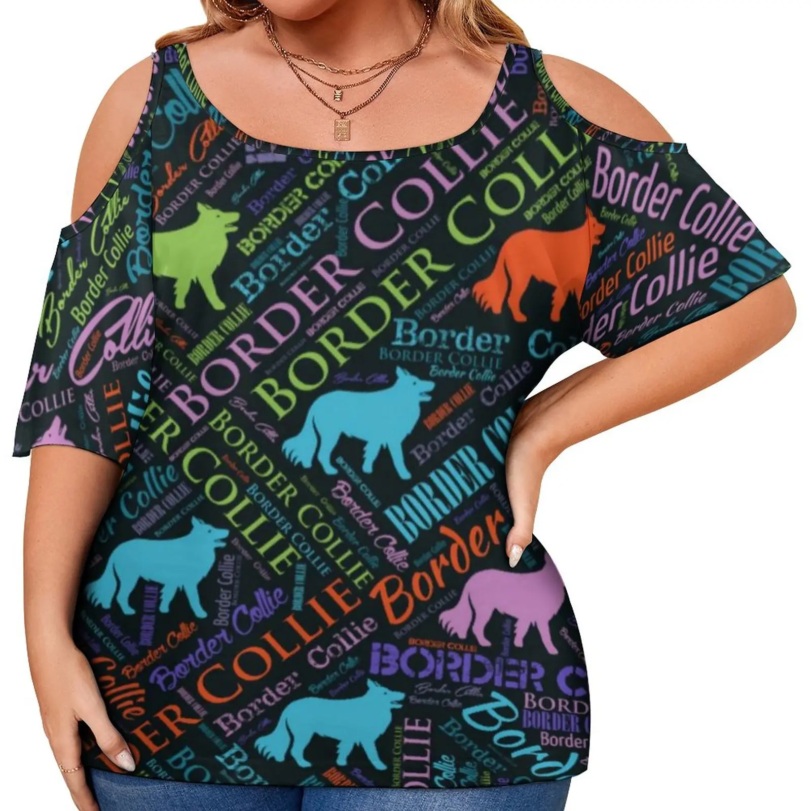 

Футболка с надписью «Art», стильные футболки с изображением границы, колли, собаки, Пляжная футболка с коротким рукавом, летние футболки с рис...