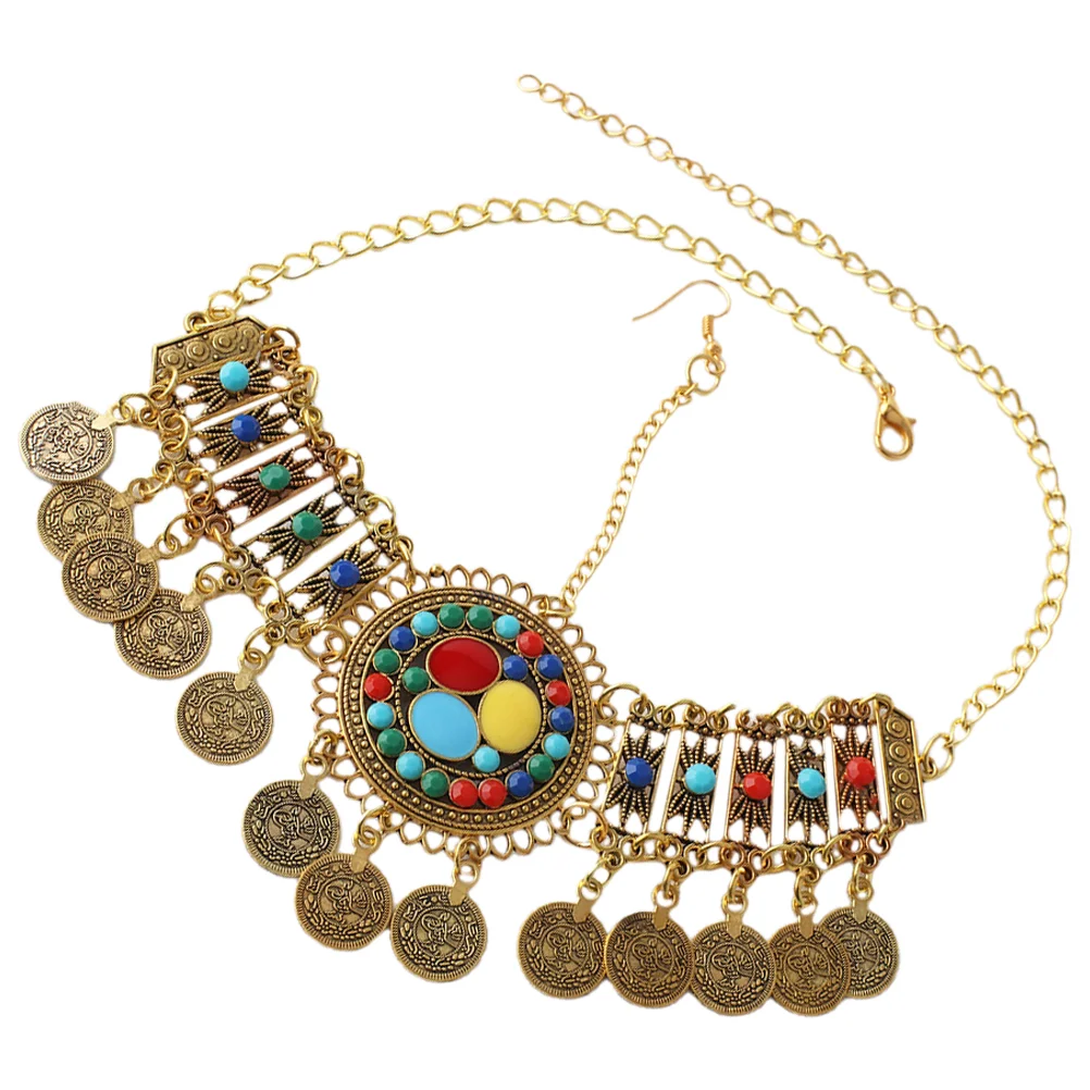 

Bohemian Necklace Decorative Boho Decorations Tassel Women Chain Headpiece Zinc Alloy Miss
