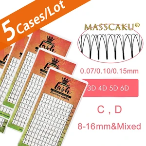 Бесплатная доставка, 5 пачекпартия, готовые ресницы для наращивания 3d4d5d6d